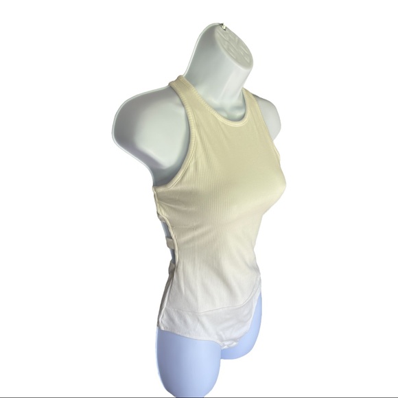 NWT - Lulus Still Star Crossed White Ribbed
Backless Sleeveless Bodysuit - SZ S - Picture 14 of 15